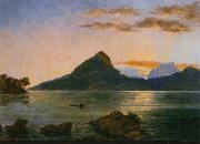 Felix-emile Taunay Rodrigo de Freitas Lagoon oil on canvas